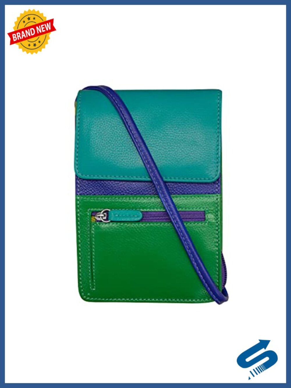 Genuine Leather Crossbody Organizer with RFID Blocking